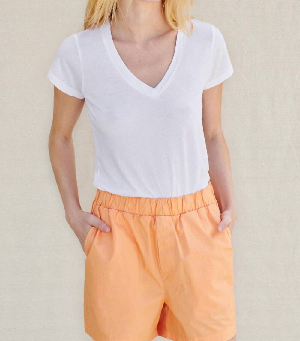 NEW SUNDRY v neck tee in white